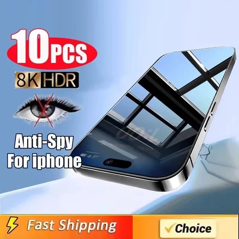 10PCS Privacy Screen Protector15 16 17 14 13 12 11 Pro Max Mini X XS XR 7 8 6 Plus Anti-Spy Screen Protector For iPhone SE 2020