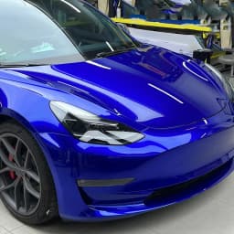 Ultra Glossy Blue Metallic Vinyl Wrap Film Roll With Air Release Self Adhesive Car Wrapping Motorcycle DIY Decal Sticker