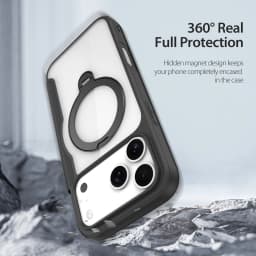 DUX DUCIS For iPhone 17 Air 16 Pro Max 16 Plus Case Magsafe Wireless Charging Rotating Metal Magnetic Stand Leather Cover