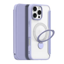 DUX DUCIS For iPhone 17 Air 16 Pro Max 16 Plus Case Magsafe Wireless Charging Rotating Metal Magnetic Stand Leather Cover