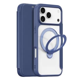 DUX DUCIS For iPhone 17 Air 16 Pro Max 16 Plus Case Magsafe Wireless Charging Rotating Metal Magnetic Stand Leather Cover