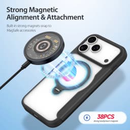 DUX DUCIS For iPhone 17 Air 16 Pro Max 16 Plus Case Magsafe Wireless Charging Rotating Metal Magnetic Stand Leather Cover
