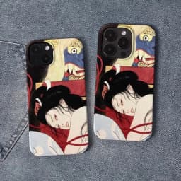 Japanese Ukiyo-e Traditional Figure Mythical Beast Motifs Phone Case for iPhone 18 17 16 15 14 11 12 13 Pro Max Plus Back Cover