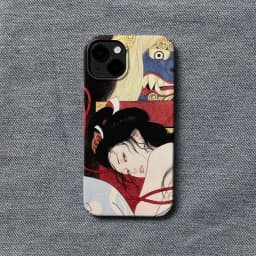 Japanese Ukiyo-e Traditional Figure Mythical Beast Motifs Phone Case for iPhone 18 17 16 15 14 11 12 13 Pro Max Plus Back Cover