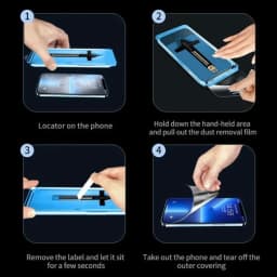 3Pcs For iPhone 16e 16 15 Pro Max Screen Protector Tempered Glass 14 PLUS 13 12 11 XR XS X Dust Free Phone With Install Kit