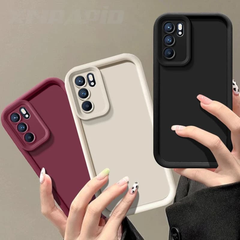 Funda For OPPO Reno6 Case OPPO Reno 6 5G 4G Phone Case Full Package Matte Anti Drop Soft Protective Cover