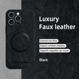 for MagSafe Luxury Leather Case for Apple iPhone 18 17 Pro Max 16 13 12 14 15 Plus MacSafe Magnetic Wireless Shockproof Cover