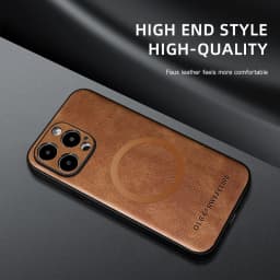 for MagSafe Luxury Leather Case for Apple iPhone 18 17 Pro Max 16 13 12 14 15 Plus MacSafe Magnetic Wireless Shockproof Cover