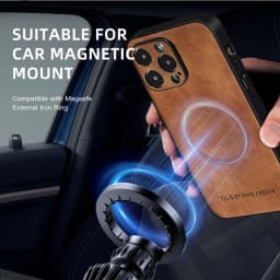 for MagSafe Luxury Leather Case for Apple iPhone 18 17 Pro Max 16 13 12 14 15 Plus MacSafe Magnetic Wireless Shockproof Cover
