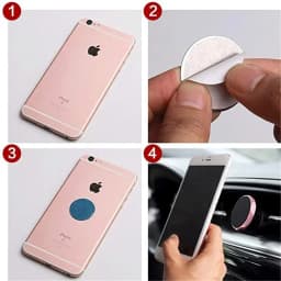 Self-adhesive Iron Sheet Sticker Metal Plate for Magnetic Car Phone Holder 1/3/5PCS Magnet Mobile Phone Stand Mount For iPhone
