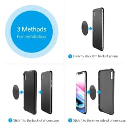 Self-adhesive Iron Sheet Sticker Metal Plate for Magnetic Car Phone Holder 1/3/5PCS Magnet Mobile Phone Stand Mount For iPhone