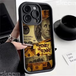 Dollar Bill Illustration Graphic Phone Case For iPhone 16 15 14 Plus 13 12 11 Pro MAX Silicone Shockproof Phone Back Covers