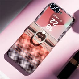 Carbon Fiber Texture Magsafe Ring Hinge Case For Samsung Galaxy Z Flip 7 6 5 5G Screen Protect Film Wireless Charging PC Cover