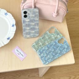 Korean Ins Summer Ice Block Pattern Phone Case for iPhone 16 15 14 13 Pro Max Back Cover Funda