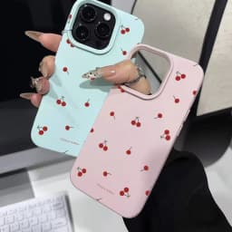 Cute Cartoon Cherry Lichee Pattern Silicone Phone Case For IPhone 17 16 13 15 14 12 11 Pro Max XS XR 17 14 15 16 Plus Cover Case