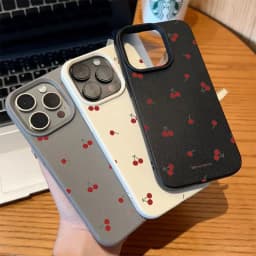 Cute Cartoon Cherry Lichee Pattern Silicone Phone Case For IPhone 17 16 13 15 14 12 11 Pro Max XS XR 17 14 15 16 Plus Cover Case