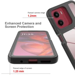 TPU/PC PET Sky Case for Motorola Moto E15 G05 G15 G35 Funda Capa with Screen Film 360 Degree Protect Shield Clear Phone Cover
