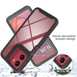 TPU/PC PET Sky Case for Motorola Moto E15 G05 G15 G35 Funda Capa with Screen Film 360 Degree Protect Shield Clear Phone Cover