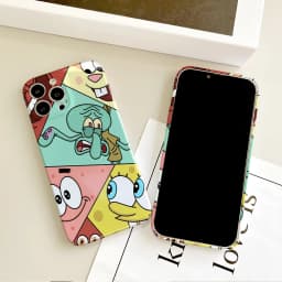 cartoon cute funny FACE S-SpongeBob Phone Case For Samsung S 24 25 23 22 Ultra Plus A 04E 5G HD Hard Cover Film Shell
