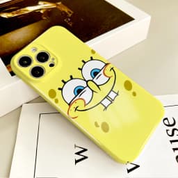cartoon cute funny FACE S-SpongeBob Phone Case For Samsung S 24 25 23 22 Ultra Plus A 04E 5G HD Hard Cover Film Shell