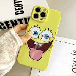 cartoon cute funny FACE S-SpongeBob Phone Case For Samsung S 24 25 23 22 Ultra Plus A 04E 5G HD Hard Cover Film Shell