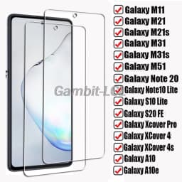 2PCS For Samsung Galaxy M21 M21s M31 M31s M51 Note10 S10 Lite 20 S20FE Xcover Pro 4s 4 A10 Tempered Glass Protective Screen Film
