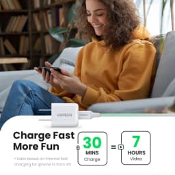 【US Plug】UGREEN USB Type C Charger 20W PD Fast Charger for iPhone 15 14 Quick Charge 4.0 30 Phone Charger for Samsung PD Charger