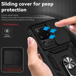 For Samsung Galaxy S20 Ultra Case Heavy Duty Shockproof Slide Lens Protector Multi Function Armor Cover for Samsung S20Ultra 5G