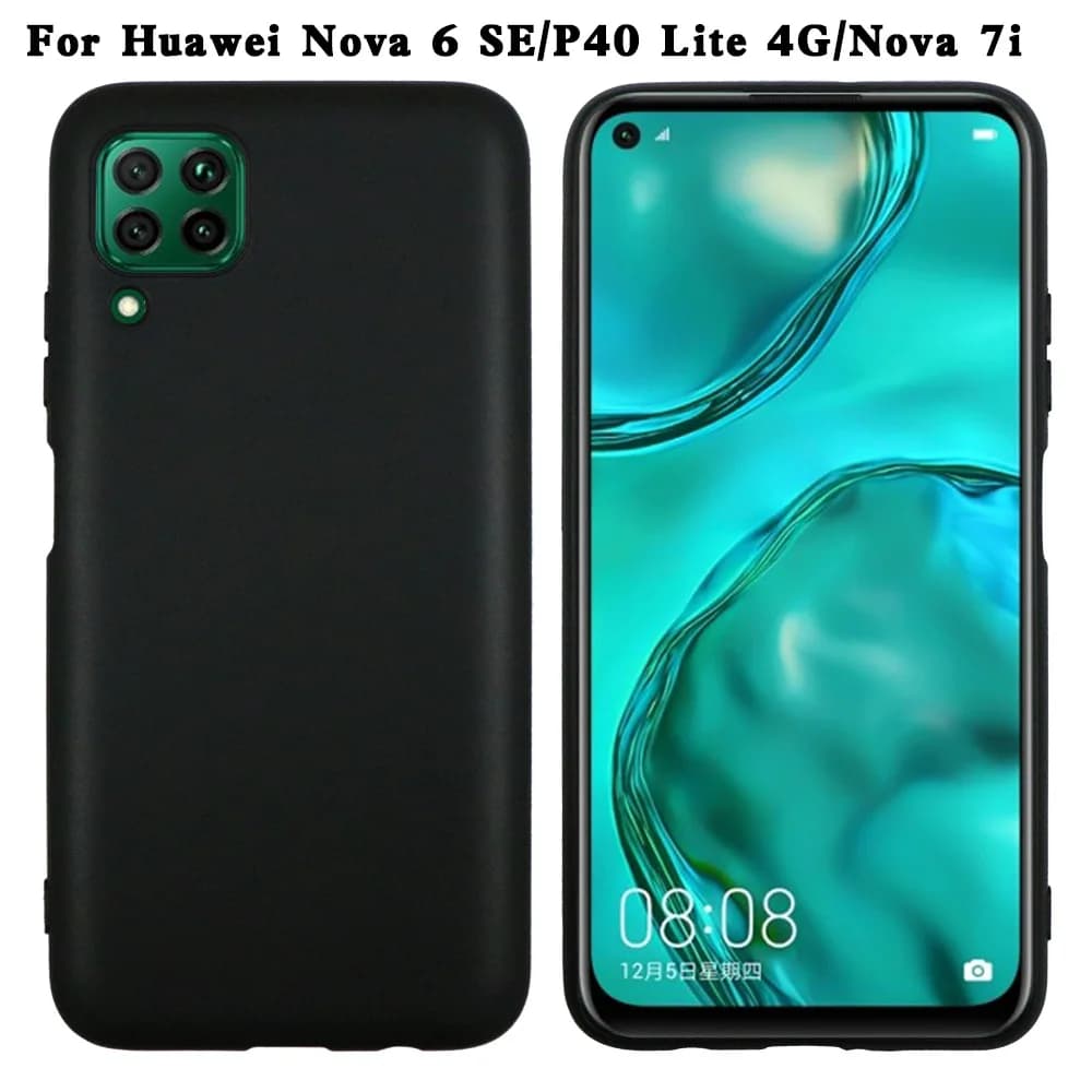For Huawei P40 Lite 4G Phone Case shockproof Back Soft Rubber Silicone Matte Cover For Huawei nova 7 i nova7i Nova 6 se 6se case