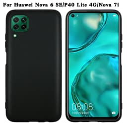 For Huawei P40 Lite 4G Phone Case shockproof Back Soft Rubber Silicone Matte Cover For Huawei nova 7 i nova7i Nova 6 se 6se case