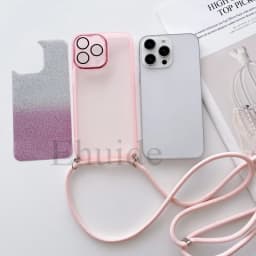 Luxury Crossbody Strap Neck Lanyard Case for Xiaomi Mi 17T 14T 15T Pro POCO F9 X8 X7 X6 Redmi 17 15 Lens Protect Glitter Cover