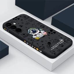 Cute Astronaut Case For Samsung Galaxy A57 A17 A37 A55 A35 A56 A15 A16 5G S26 S25 Ultra S24 S25 FE Silicone Soft Couple Cover