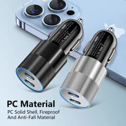 Olaf Dual USB C Fast Car Charger 40W 2 Port Type C PD Car Phone Charger for iPhone 13 12 11 Pro Max Samsung Power Adapter in Car
