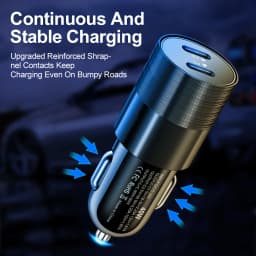 Olaf Dual USB C Fast Car Charger 40W 2 Port Type C PD Car Phone Charger for iPhone 13 12 11 Pro Max Samsung Power Adapter in Car