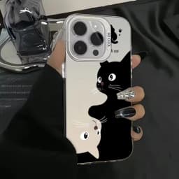 For Xiaomi 14T 13 13T 14 12T 12 Mi 13 11 Lite 5G Cases Cute Cartoon Black Cat Cover for Poco M6 X6 F5 X5 F6 Pro Shockproof Case