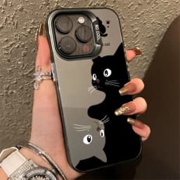 For Xiaomi 14T 13 13T 14 12T 12 Mi 13 11 Lite 5G Cases Cute Cartoon Black Cat Cover for Poco M6 X6 F5 X5 F6 Pro Shockproof Case