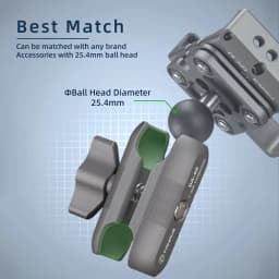 FANAUE Aluminum Alloy Double Socket Arm 25 MM/1 Inch Ball Head Holder Mount Clamp for Bicycle Motorcycle Camera for RAM MOUNTS