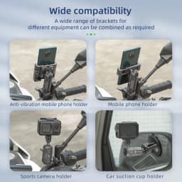 FANAUE Aluminum Alloy Double Socket Arm 25 MM/1 Inch Ball Head Holder Mount Clamp for Bicycle Motorcycle Camera for RAM MOUNTS