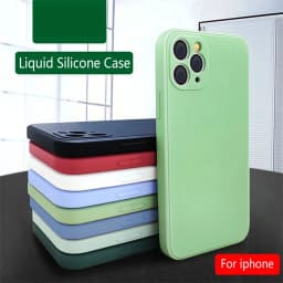 Luxury original liquid silicone phone case for iPhone14 15 13 12 11 Pro Max Mini X XR XS 7 8 Plus Shockproof Soft Case