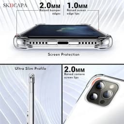 Shockproof Airbag Ring Holder Clear Phone Case for iPhone 16 Pro Max 16 Plus 15 14 13 12 11Pro 16E Card Slot Stand Soft Cover