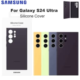Original For Samsung Galaxy S24 Ultra Case High Quality Soft Silicone Cover S24Ultra Phone Case Shell & Box EF-PS928TGEG