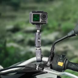 FANAUE Aluminum Alloy Double Socket Arm for 20mm Ball Head Base Adapter for Gopro insta360 Bike Motorcycle Camera Extension Arm