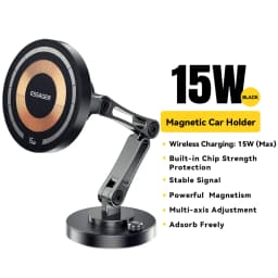 Essager 15W Magnetic Wireless Car Phone Holder Telescoping 360 Degree Car Mount For iphone 15 14 Samsung Universal Holder Stand