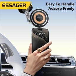 Essager 15W Magnetic Wireless Car Phone Holder Telescoping 360 Degree Car Mount For iphone 15 14 Samsung Universal Holder Stand
