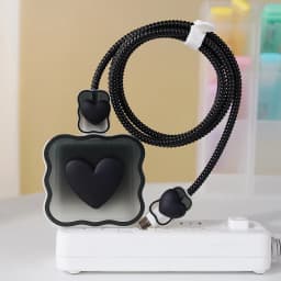 Blue Flower Charger Cable Protector For iPhone15 14 13 18W20W Charger Protector 2024 New Cute Data Line Spiral Winder Protective