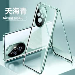 360° Double Sided Glass Protection Metal Magnetic Case for Honor 200 Pro Camera Lens Protector Cover