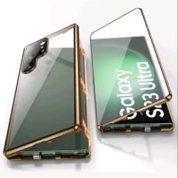 Metal Magnetic Double Sided Snap Lock Magsafe Case For Samsung Galaxy S26 S25 S24 S23 FE S22 Ultra Lens Protection Glass Cover