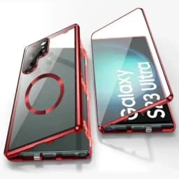 Metal Magnetic Double Sided Snap Lock Magsafe Case For Samsung Galaxy S26 S25 S24 S23 FE S22 Ultra Lens Protection Glass Cover