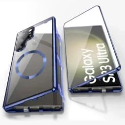 Metal Magnetic Double Sided Snap Lock Magsafe Case For Samsung Galaxy S26 S25 S24 S23 FE S22 Ultra Lens Protection Glass Cover
