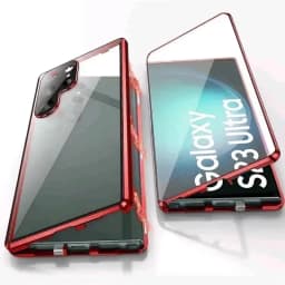 Metal Magnetic Double Sided Snap Lock Magsafe Case For Samsung Galaxy S26 S25 S24 S23 FE S22 Ultra Lens Protection Glass Cover